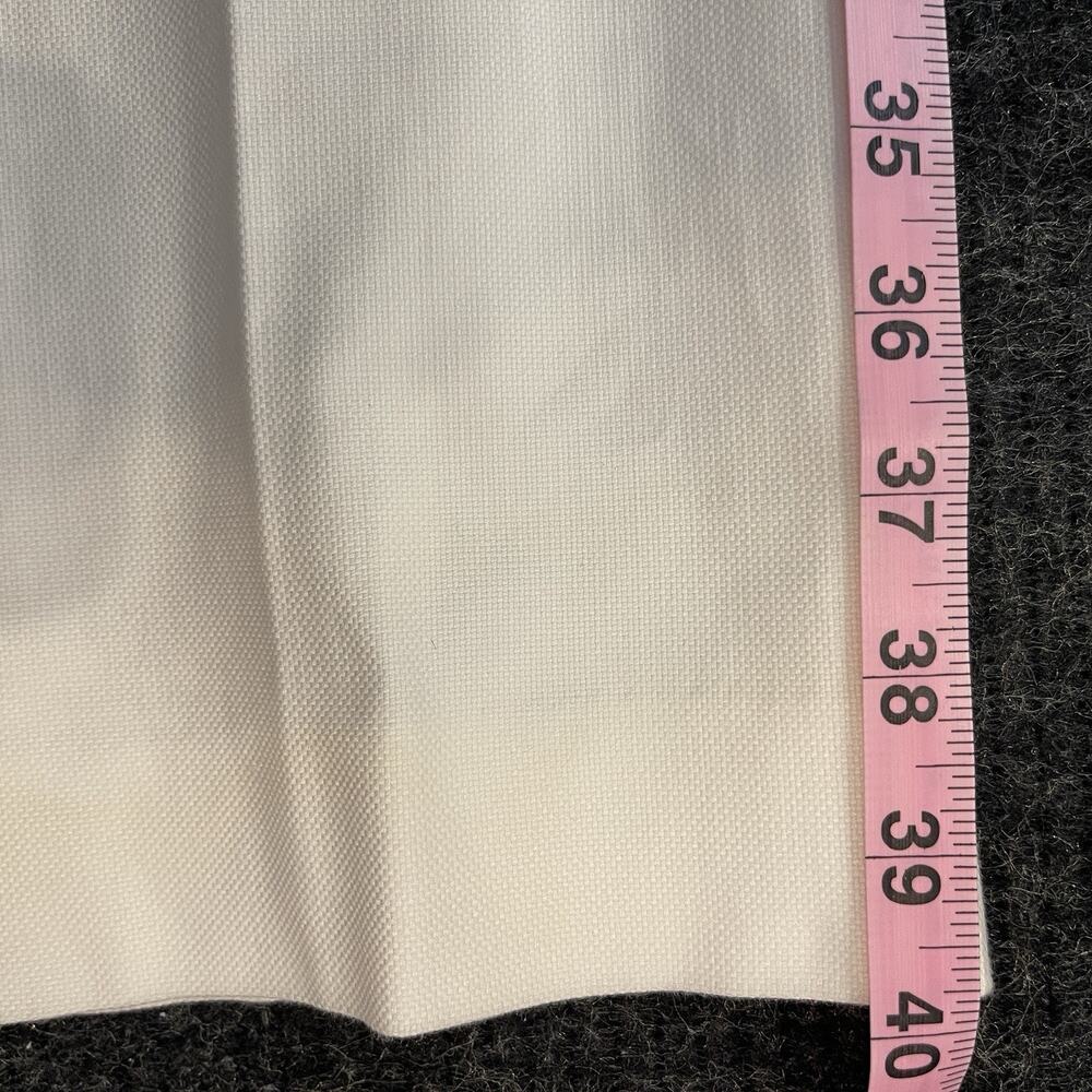 Ann Taylor Women’s White Lined Straight Dress Cotton Pants Twill - Picture 14 of 16